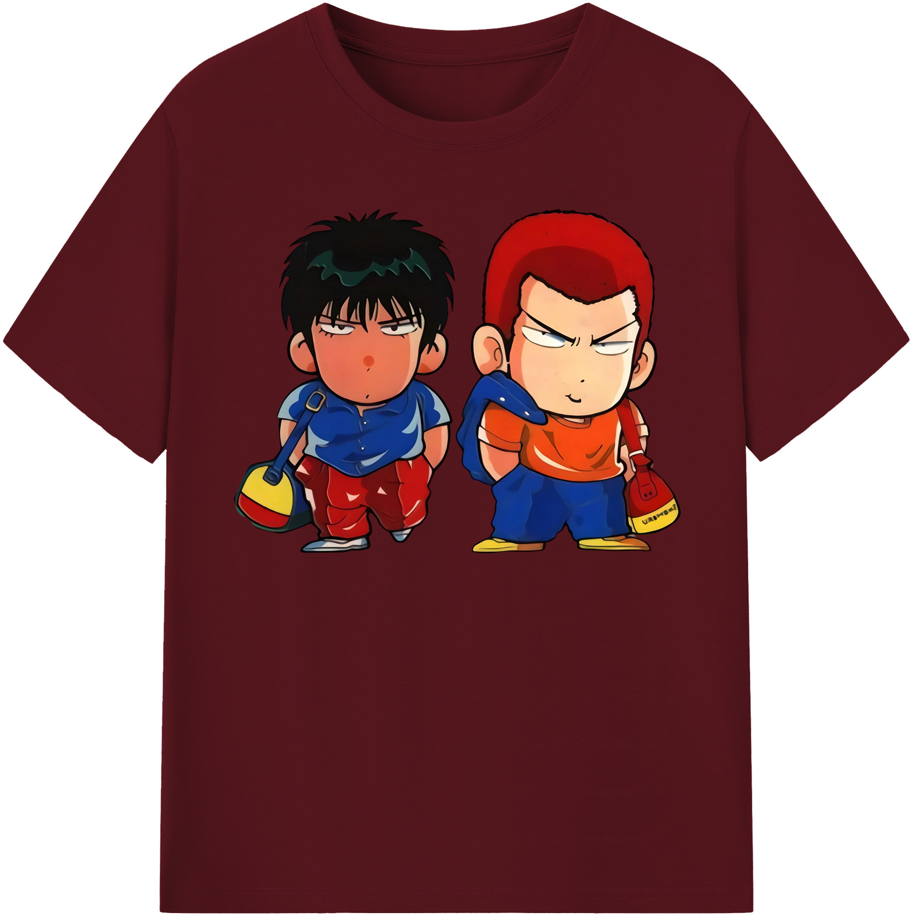SLAM DUNK／スラムダンク 綿100％半袖Tシャツ（フロントプリント）
